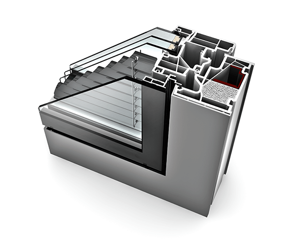 KV 440 – czteroszybowe okno PCV-aluminiowe